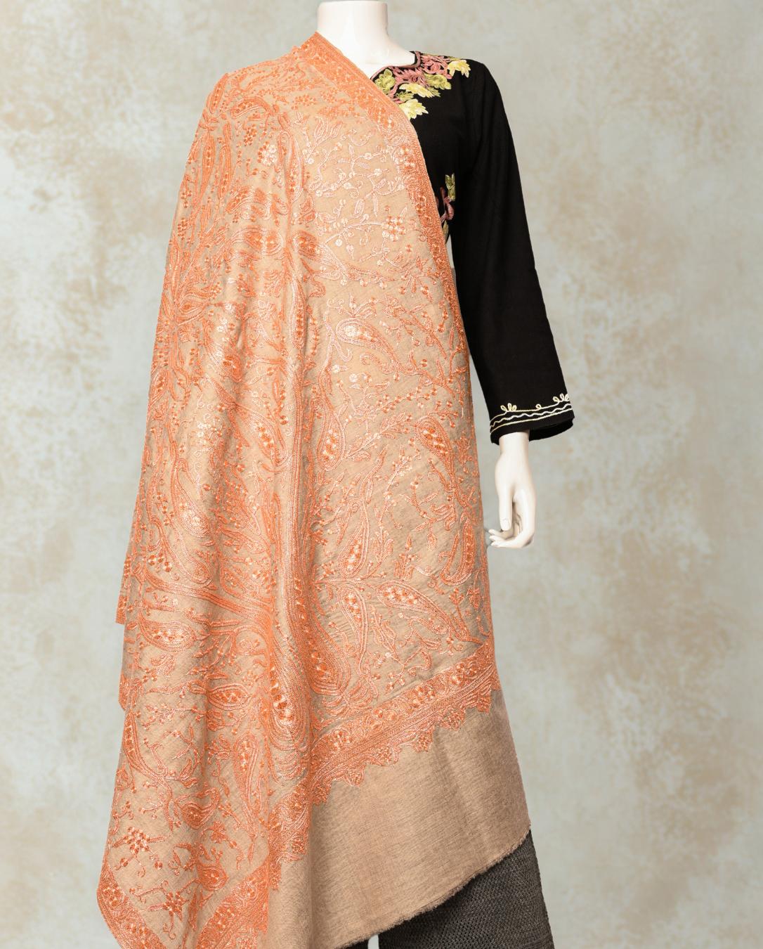 Handloom Pure Pashmina Shawl-allover